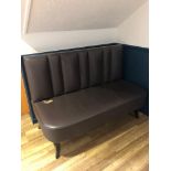Brown Leather Look Bench Seat 1150 x 700 x 1100mm High