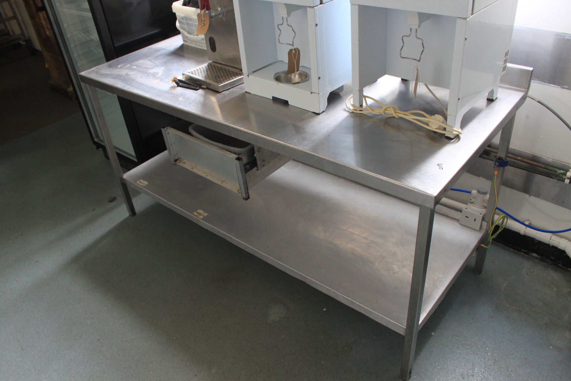 Stainless Steel Preparation Table With Drawer Undershelf & Up Stand 1750 x 770mm