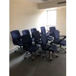 10x Franch adjustable swivel chairs