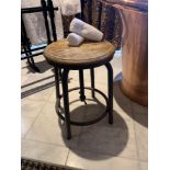 Medics Stool Wood Top Metal Base 32 x 50 cm