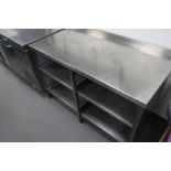 Stainless 201 AISI Stainless Steel Table With 2 Undershelves 1360 x 660mm