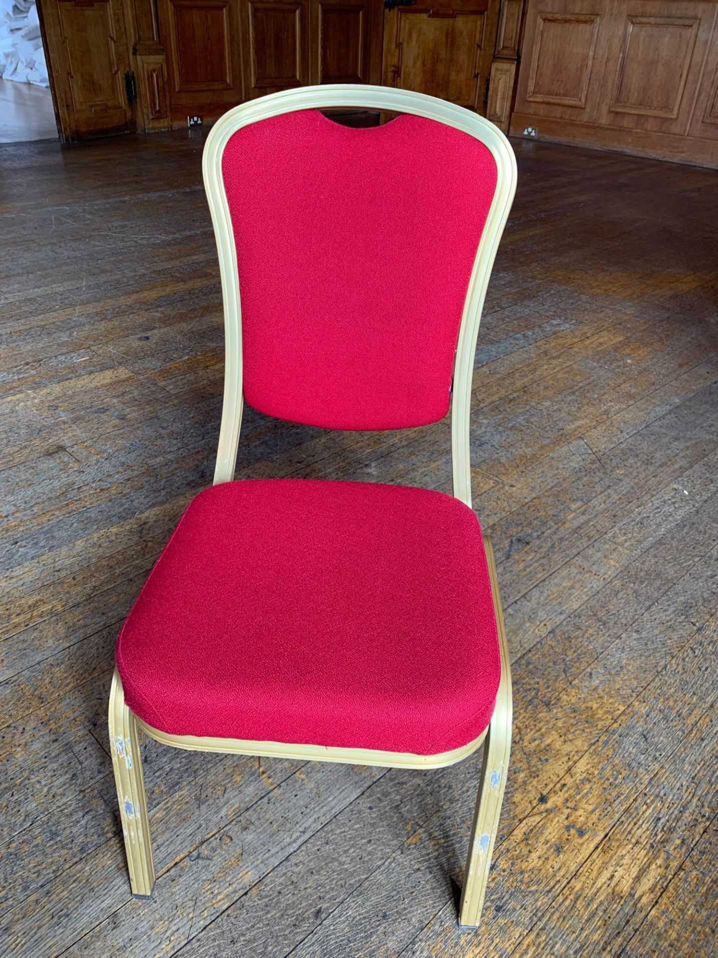 Burgess Furnitures Furniture CH569 Stacking Banquet Chair Red And Gold x 10 45 x 43 x 99cm - Image 2 of 2