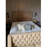 Hospitality Contract Super King Size Divan Bed Mattress And Headboard Sold With Cushions And Throw