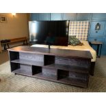Wooden Black Media Unit 180 x 48 x 88cm Complete With Phillips 40HFL5011T/12 Display LED Full HD