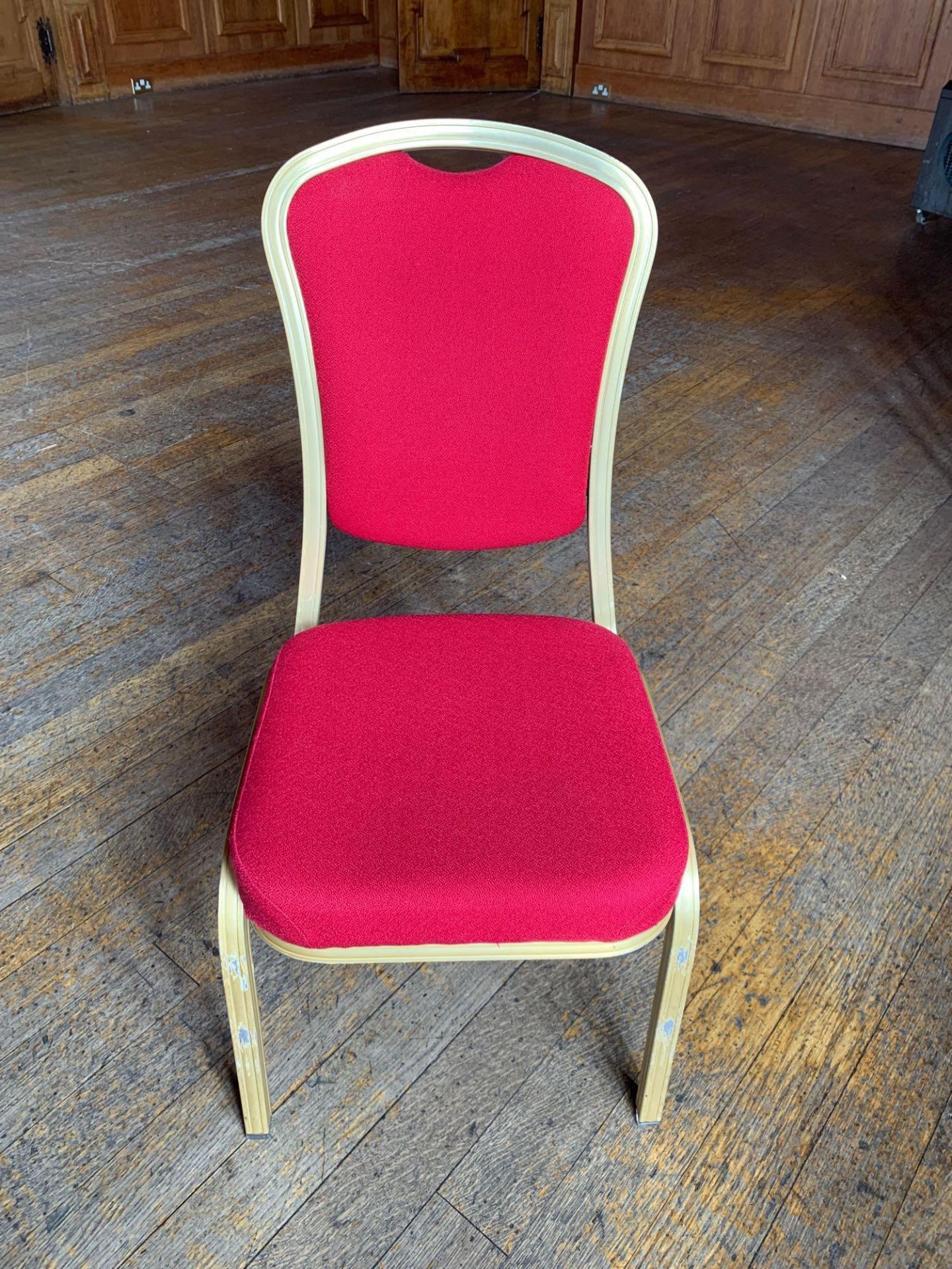 Burgess Furnitures Furniture CH569 Stacking Banquet Chair Red And Gold x 10 45 x 43 x 99cm - Image 2 of 2