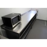 Stainless Steel Preparation Table With Upstand And Two Undershelves Complete With Bonzer