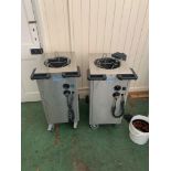 2 x Mobile Hupfer Heated Plate Warmers Single Stack 52 x 40 x 90 cm