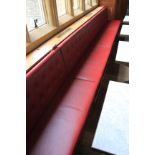 Bench Seat Padding In Red Leather To Seat 8 4.5m Pitch 420mm