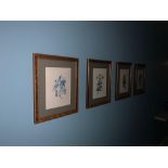 4 x Botanical Framed Prints 36 x 43cm