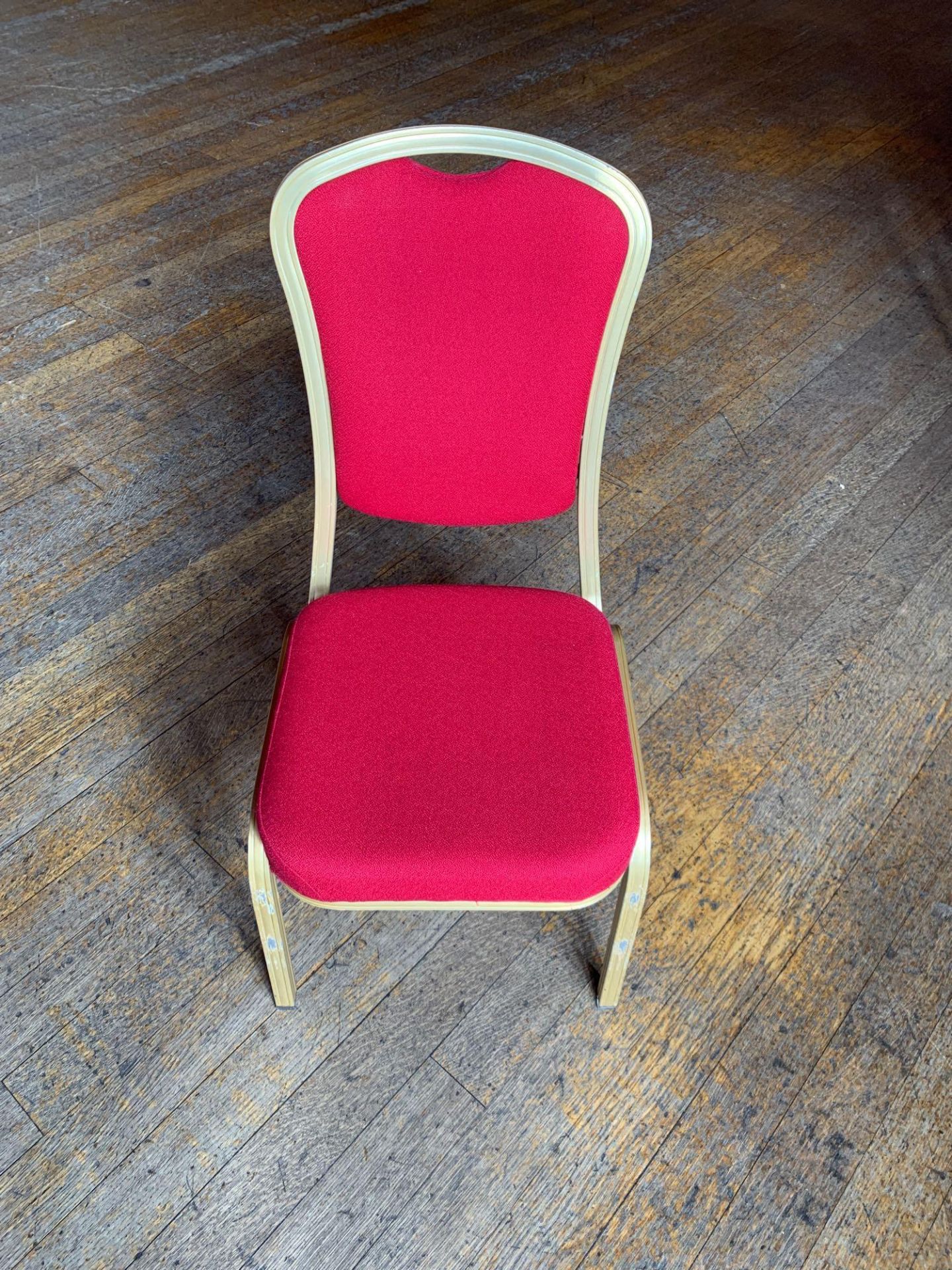 Burgess Furnitures Furniture CH569 Stacking Banquet Chair Red And Gold x 10 45 x 43 x 99cm