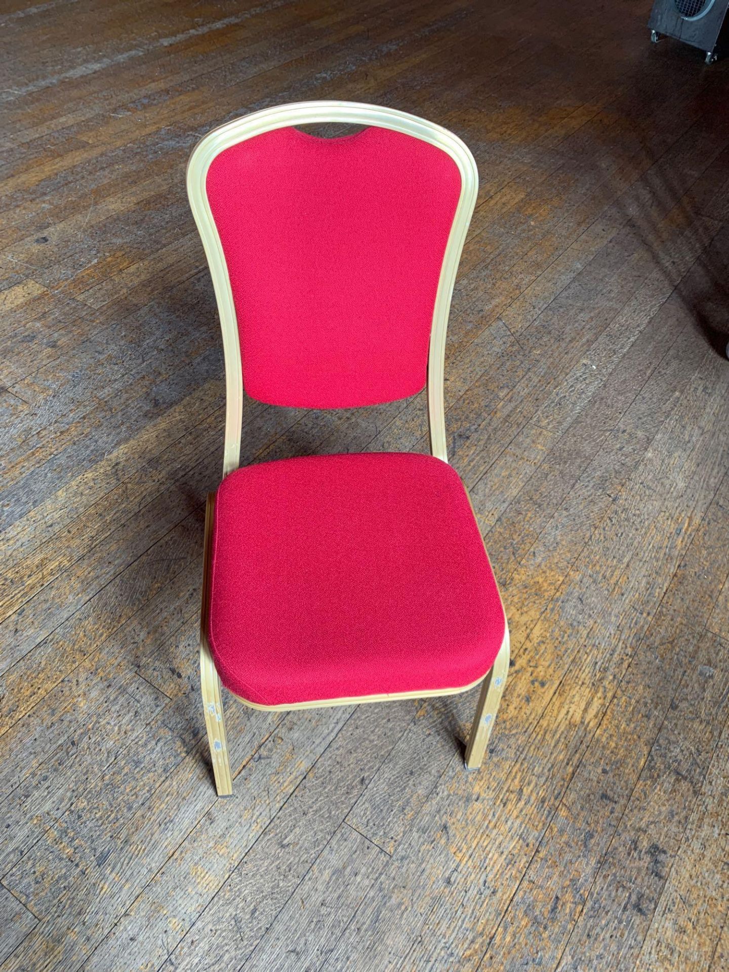 Burgess Furnitures Furniture CH569 Stacking Banquet Chair Red And Gold x 10 45 x 43 x 99cm