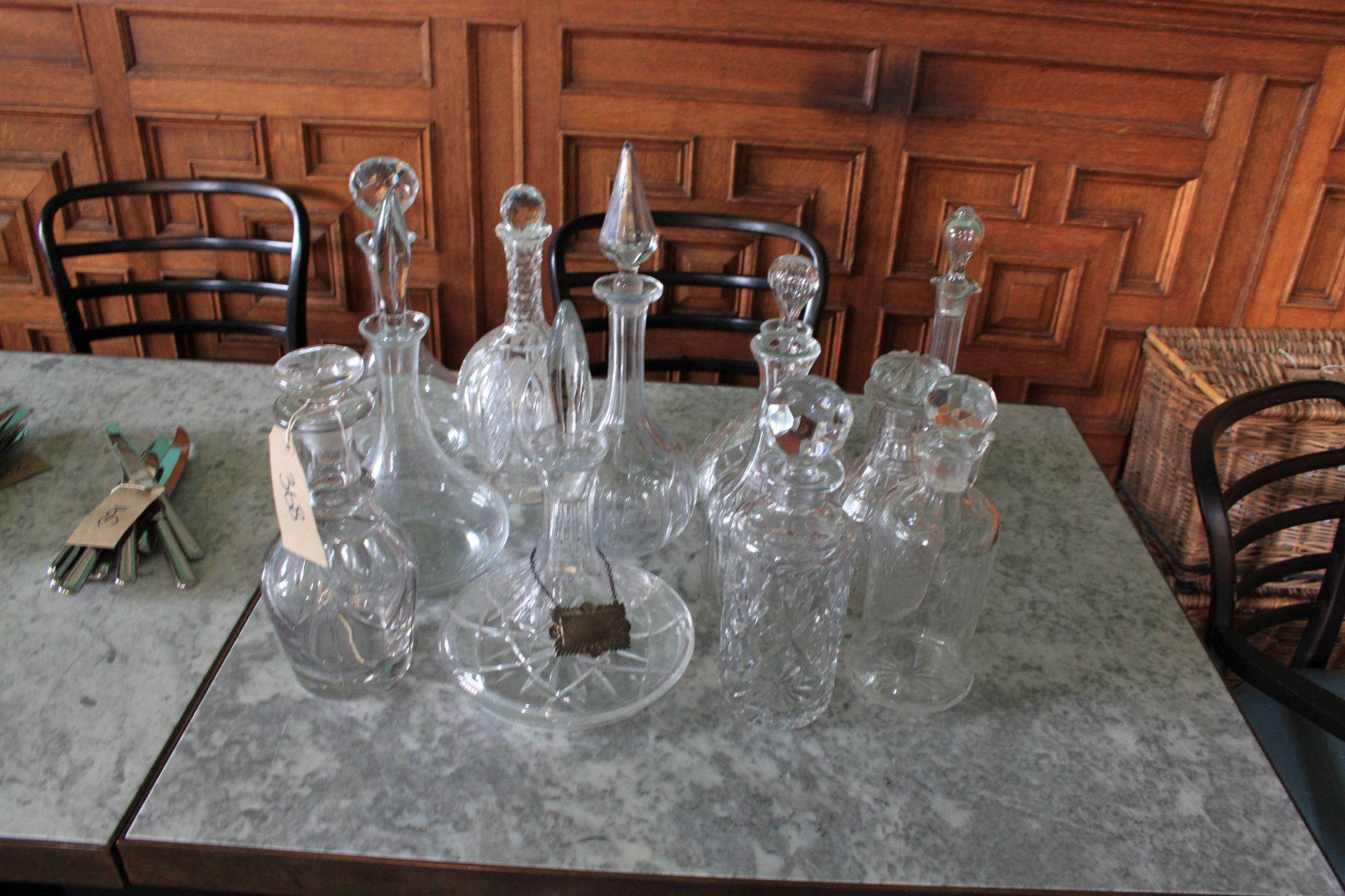12 x Various Glass Decanters As Photographed
