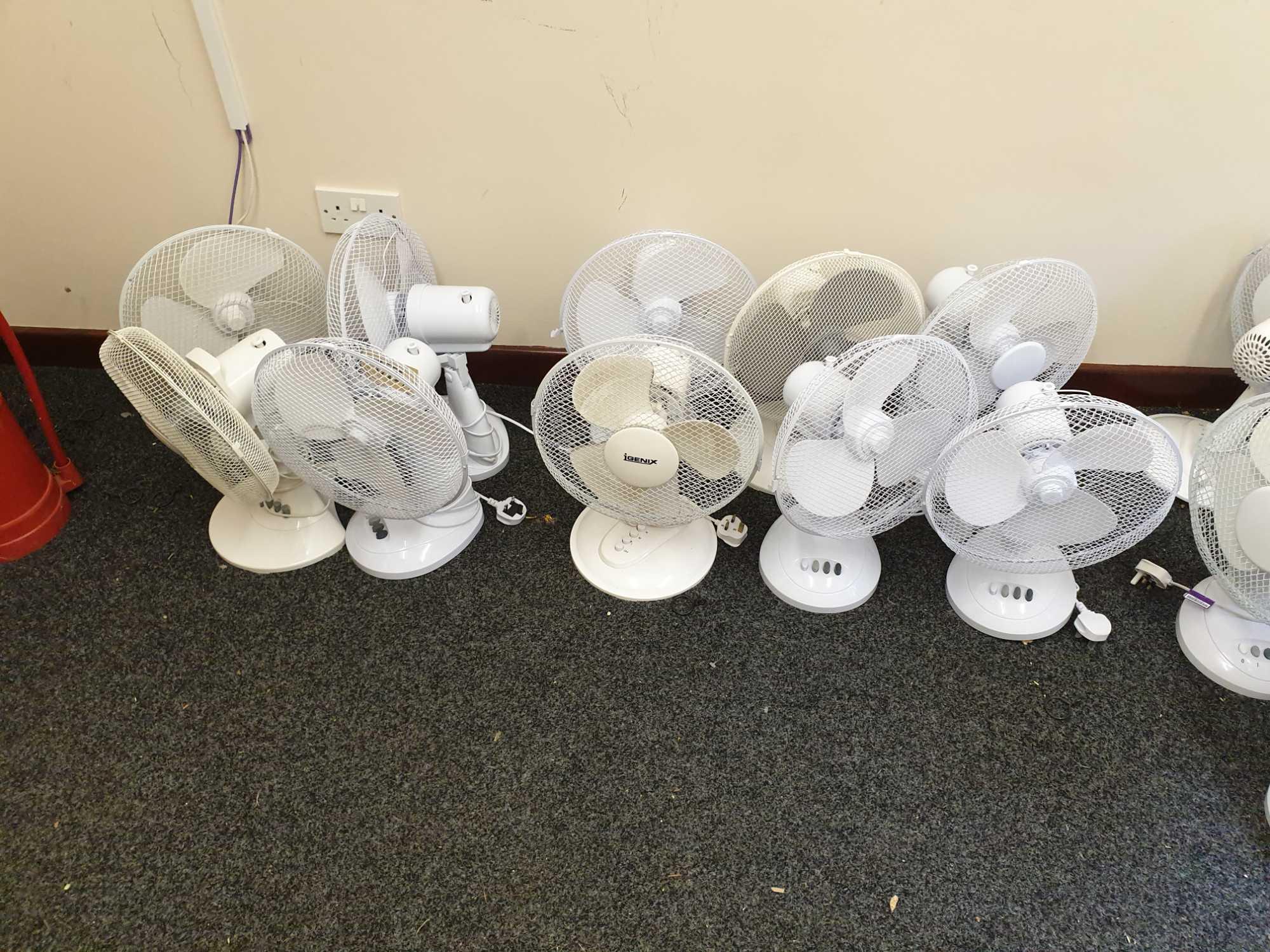 10 X Desk Fan Oscillating 3 Speed 30w