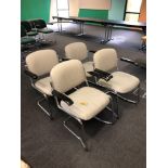 10x Burgess Grey Cantilever Chairs