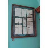 Vintage French Cafe Receipts Curated And Presented In A Copper Frame 810 x 1020mm