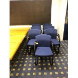 13 x Burgess Furnitures Blue Cantilever Chairs