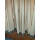 Drapes Heavy Drapes In Cream With Brown Trim Fully Lined Drapes 3.2 x 1.9m