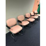 17 x Burgess Furnitures Furniture Salmon Cantilever Chairs