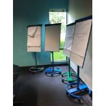 4 x Mobile Whiteboard/Flipchart Adjustable Stands