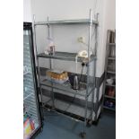 Kitchen 4 Tier Mobile Galvanised Rack 900 X 380 X 1960mm