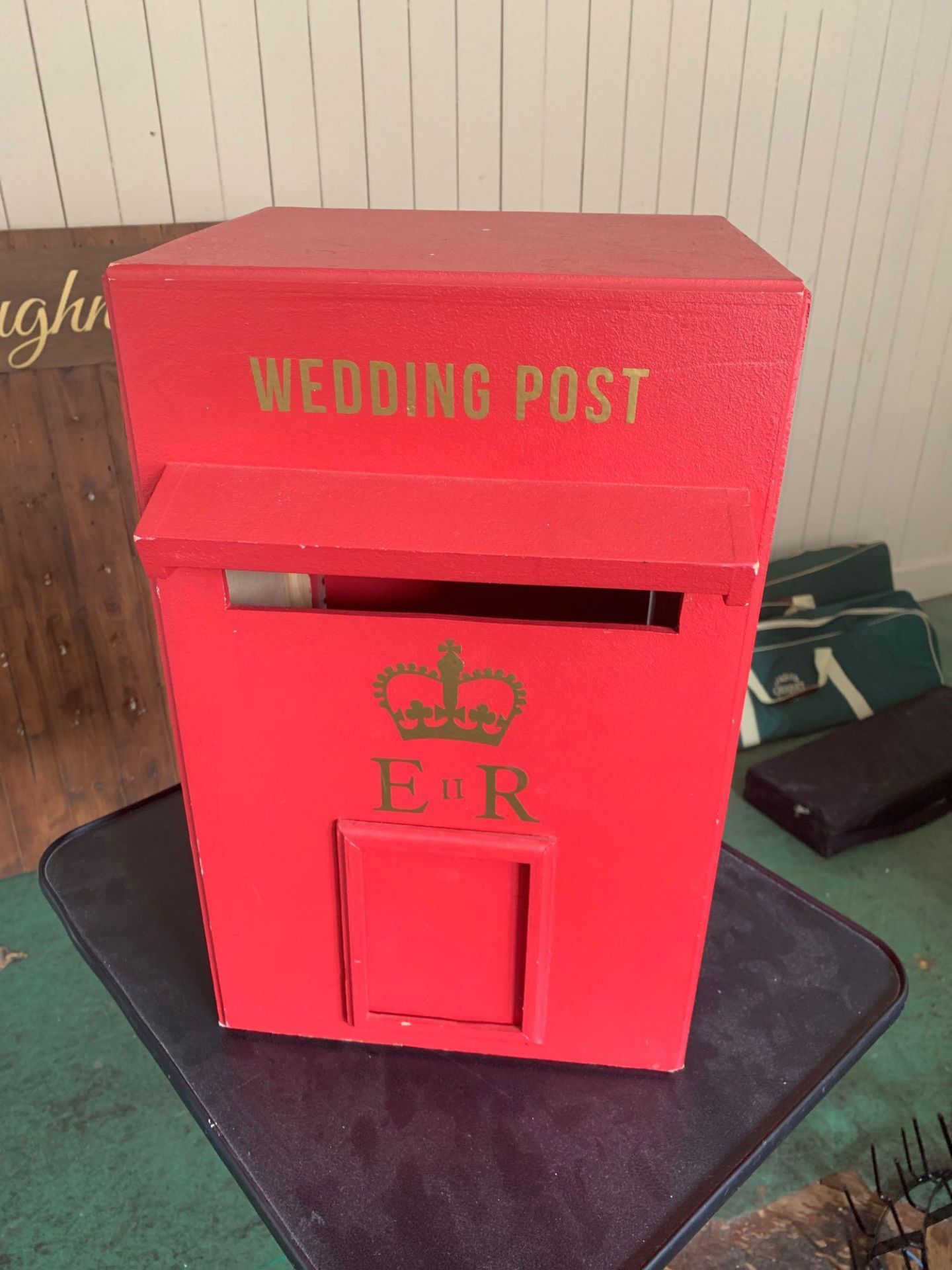 A Sturdy Red Wedding Post Box With The Look Of A Real Royal Mail Post Box 26 x 30 x 49cm