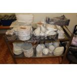 Large Quantity Hotel Ware Crockery Comprising Of; Side Plates Oval Dinner Plates Serving Dishes &