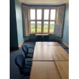 7 x Wood Top Meeting Tables With Metal Base 1200 x 610 x 710mm