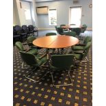 16 x Burgess Furnitures Green Cantilever Chairs