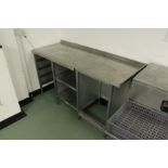 Stainless Steel Preparation Table With 2 Undershelves & Backsplash 1800 x 600mm