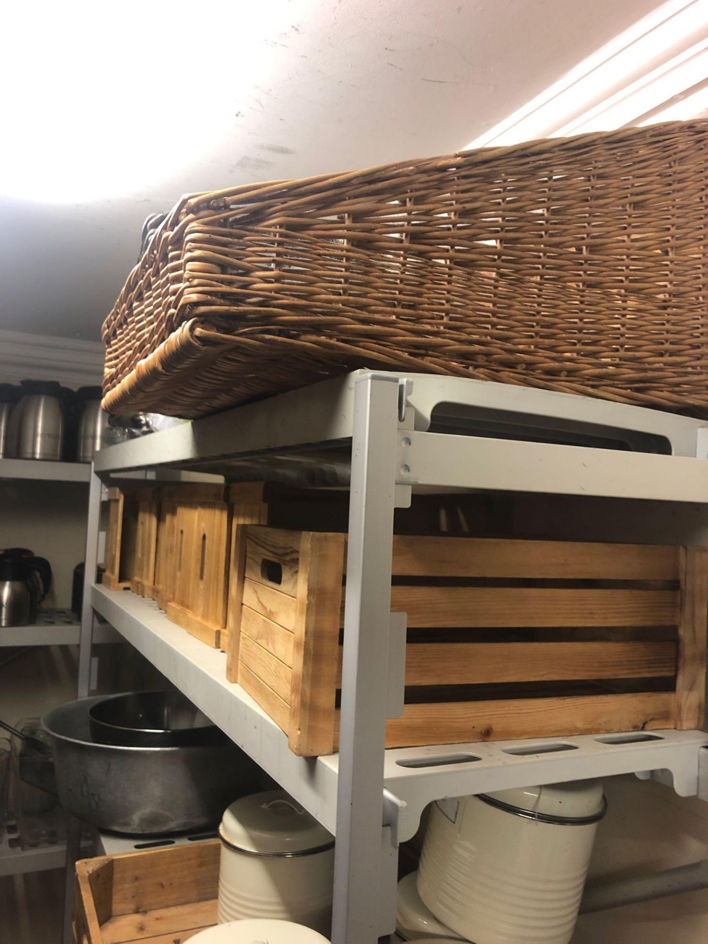 10 X Various Sizes Wooden Crates And Two Wicker Display Baskets - Image 2 of 2