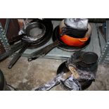 Large Selection Of Commercial Frying Pans As Lotted