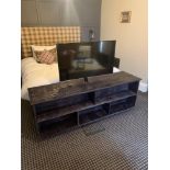 Wooden Black Media Unit 180 x 48 x 88cm Complete With Phillips 40HFL5011T/12 Display LED Full HD