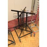 Mobile Plate Rack Welded Steel With Black Electrostatic Powder Coating Finish 48 Plate
