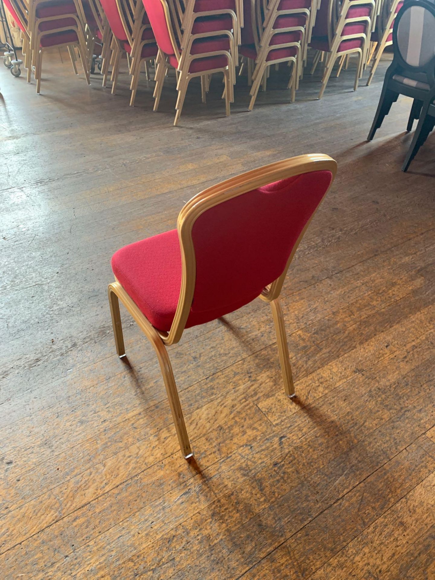 Burgess Furnitures Furniture CH569 Stacking Banquet Chair Red And Gold x 10 45 x 43 x 99cm - Image 3 of 3