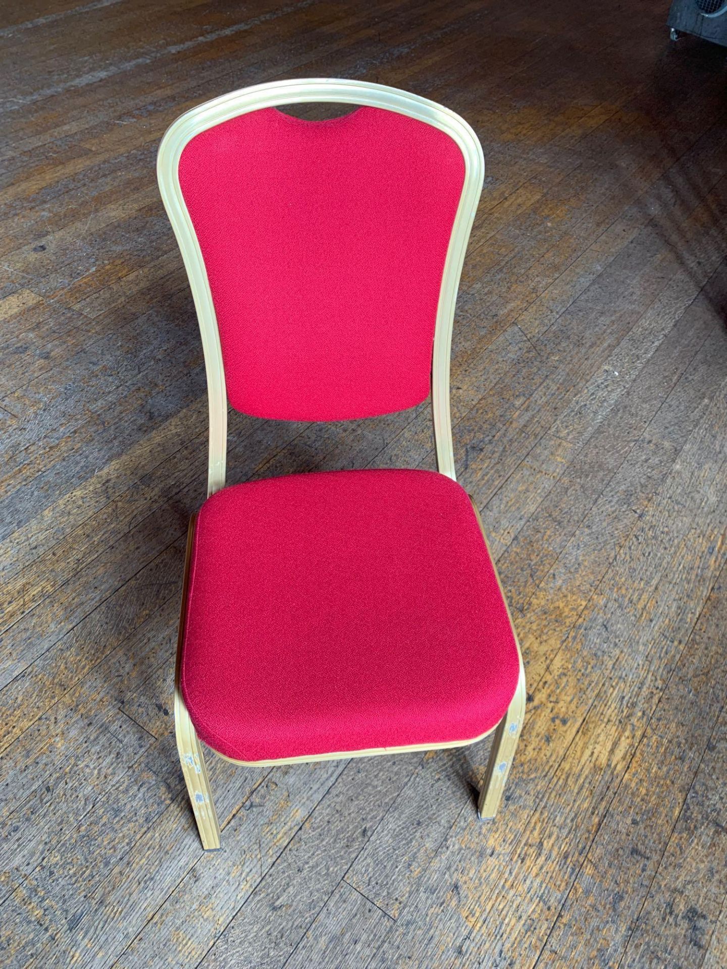 Burgess Furnitures Furniture CH569 Stacking Banquet Chair Red And Gold x 10 45 x 43 x 99cm