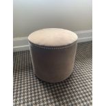 Studded Pouffe In Velvet 46 x 42cm