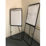 2 x Nobo Flipchart/White Board On Adjustable Stand