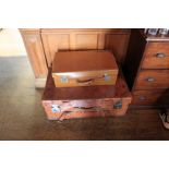 A Large Vintage Travel Trunk 900 X 560mm ( shown bottom of picture)