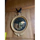 Regency Giltwood Eagle Convex Mirror A Handsome Convex Mirror Of Good Size With Good Carving