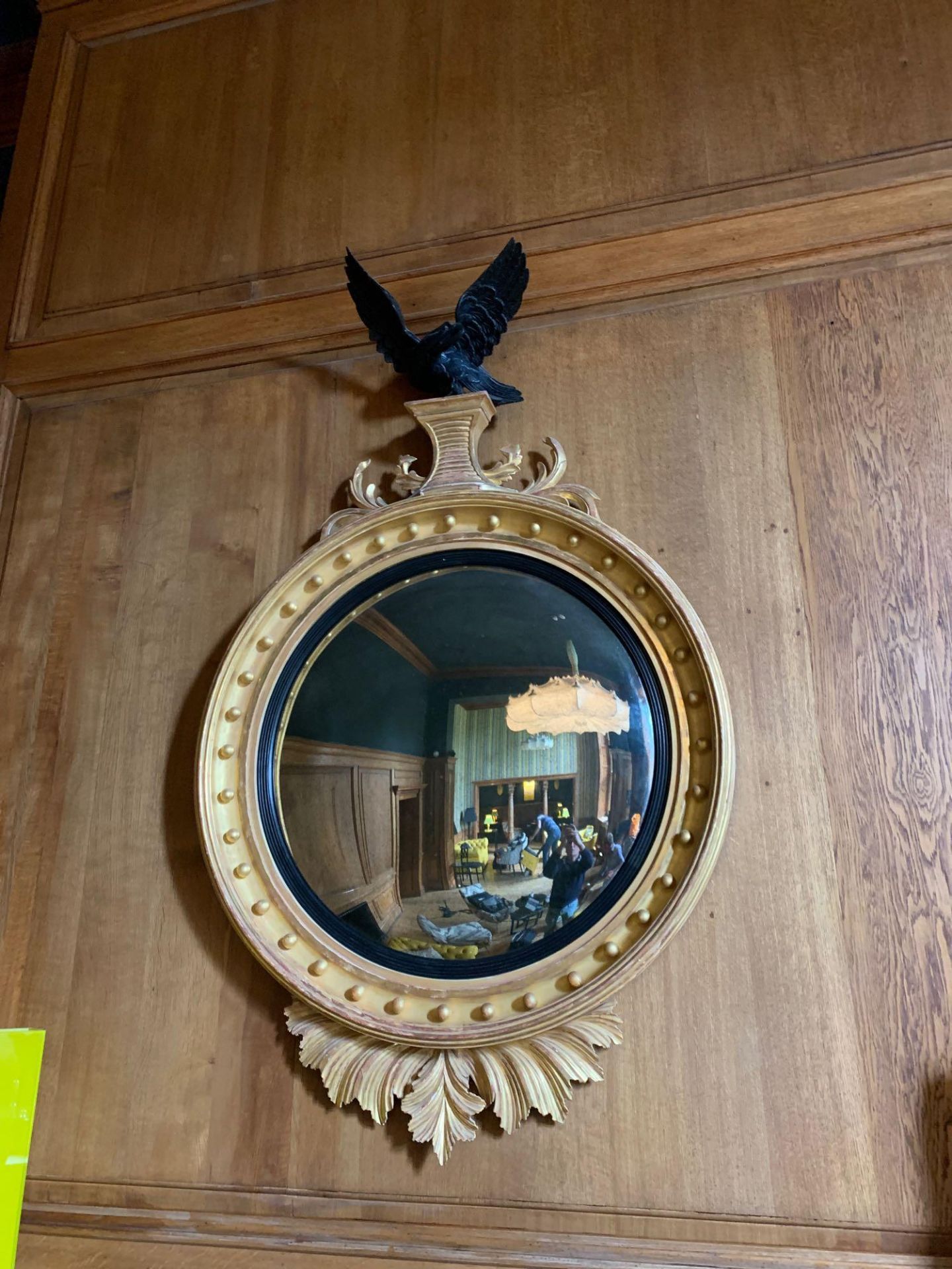 Regency Giltwood Eagle Convex Mirror A Handsome Convex Mirror Of Good Size With Good Carving