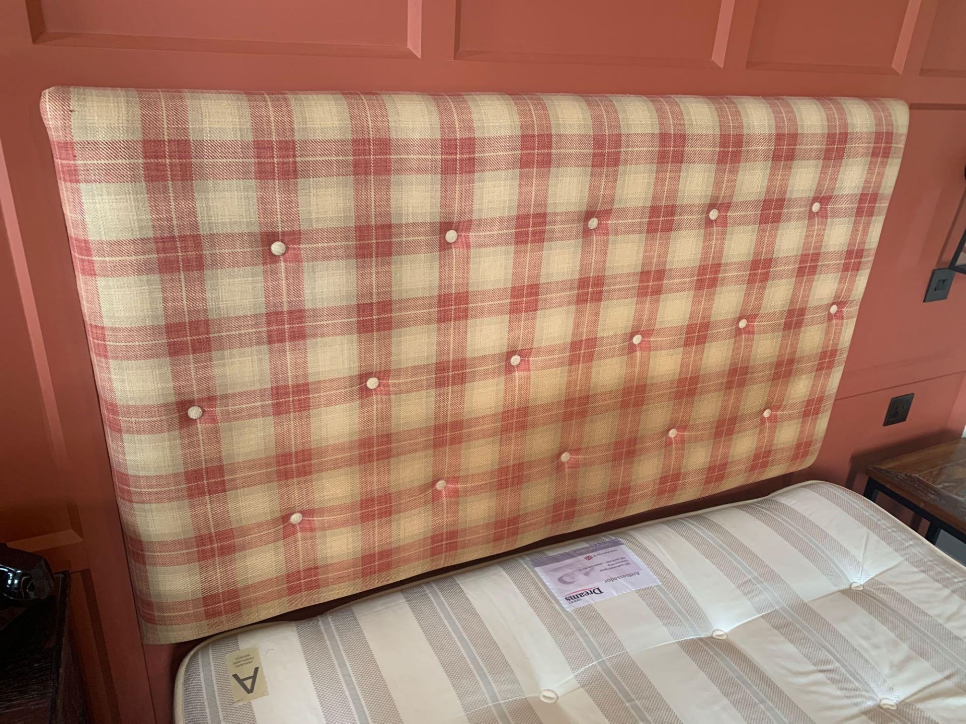Hospitality Contract King Size Divan Bed Mattress And Headboard Sold With Cushions And Throw 200 - Image 2 of 2