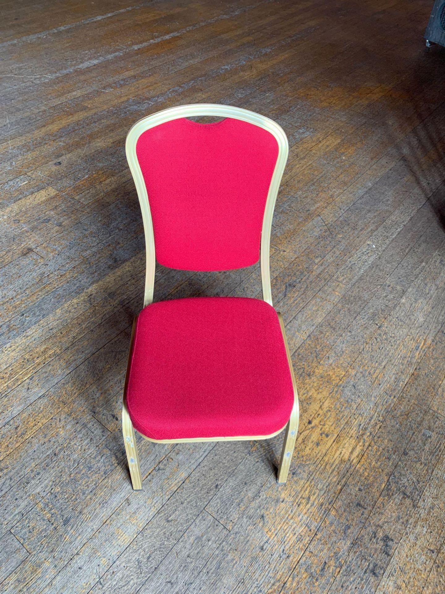 Burgess Furnitures Furniture CH569 Stacking Banquet Chair Red And Gold x 10 45 x 43 x 99cm