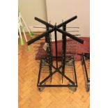 Mobile Plate Rack Welded Steel With Black Electrostatic Powder Coating Finish 48 Plate