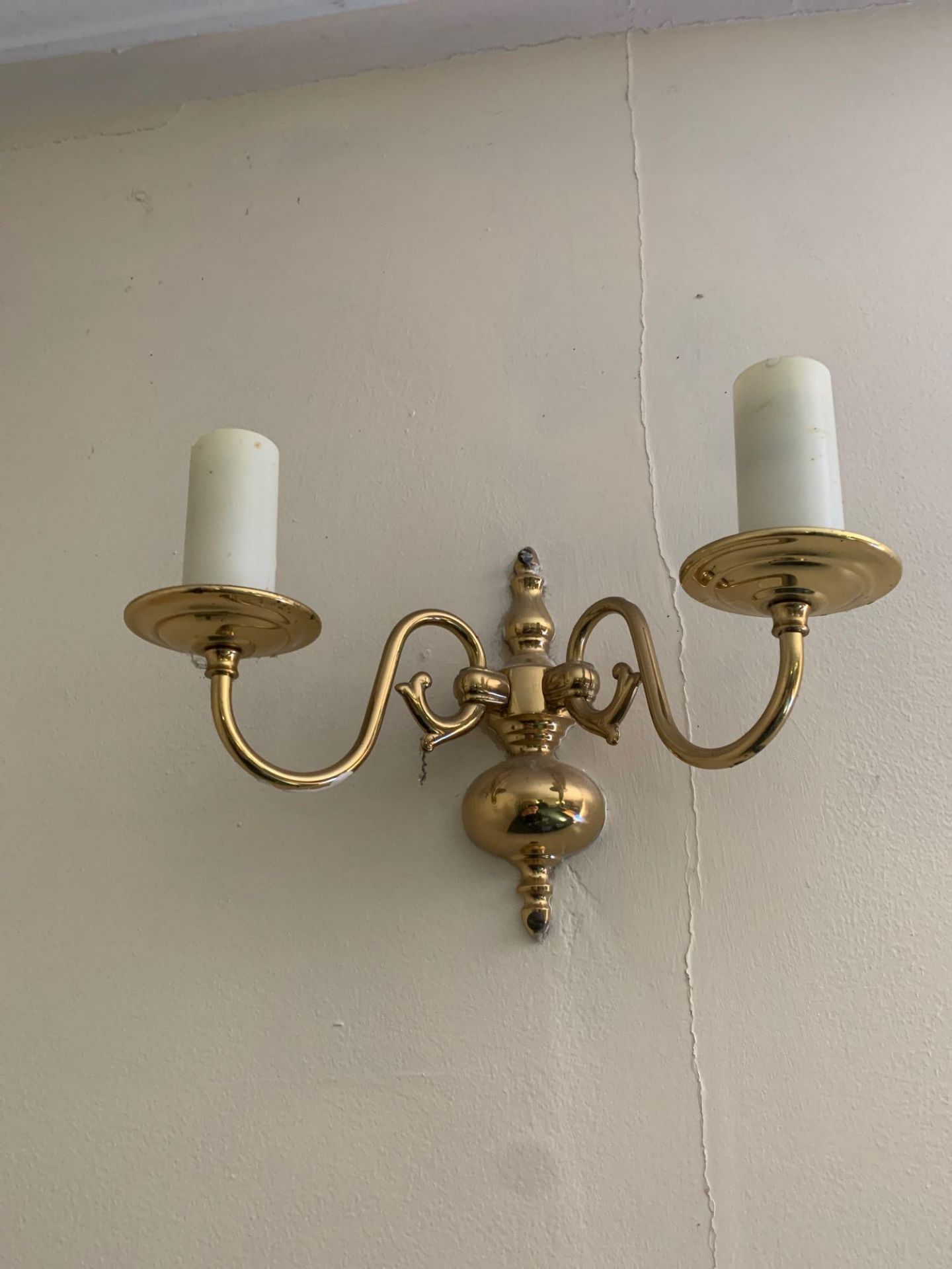 10 X Double Arm Brass Sconces 300mm - Image 2 of 2