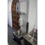 Commercial Hand Wash Sink Stainless Steel With Soap And Towel Dispenser