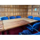 5 x Wooden Top Meeting Tables With Metal Legs 61 x 121 x 71cm