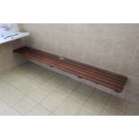 Wall Mounted Teak Changing Bench