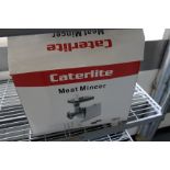 Caterlite CB943 Meat Mincer Output:113kg/Hr. Light Duty 350w L430(H) x 420(W) x 170(D)Mm (New In