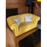 2 x Art Forma Yellow Chesterfield Sofas 160 x 90 x 70 cm