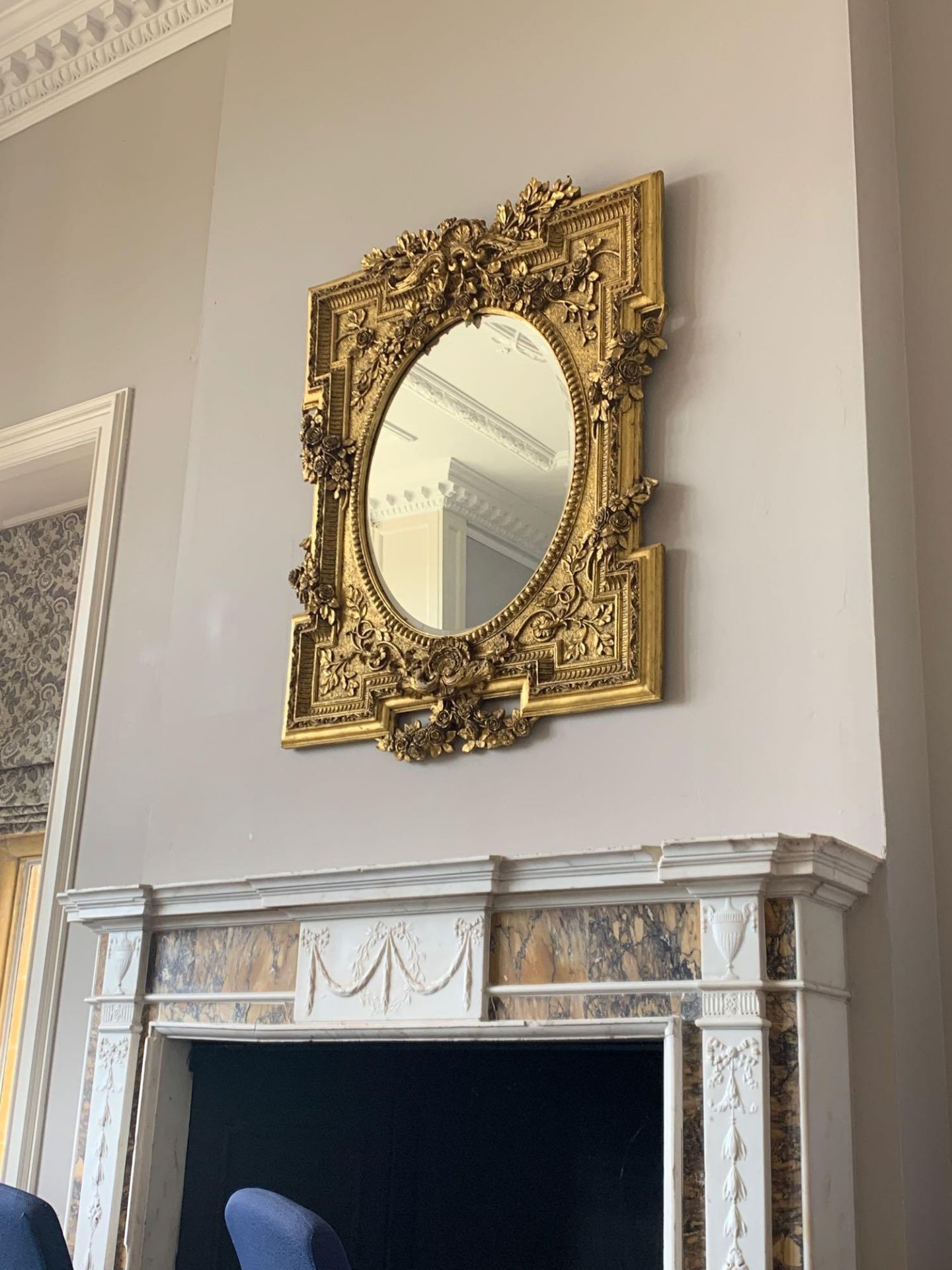 Gilded Over Mantle Mirror 135 x 100cm